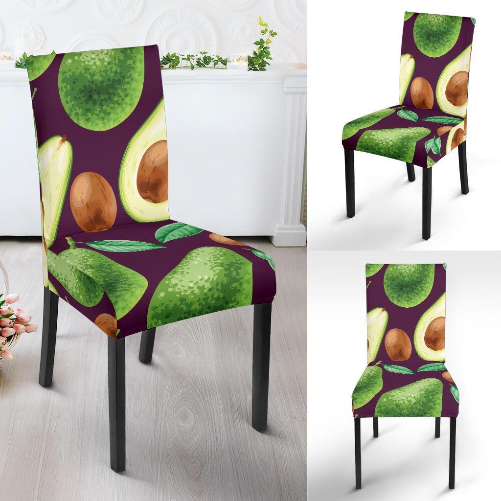 Avocado Pattern Print Design AC08 Dining Chair Slipcover-JORJUNE.COM