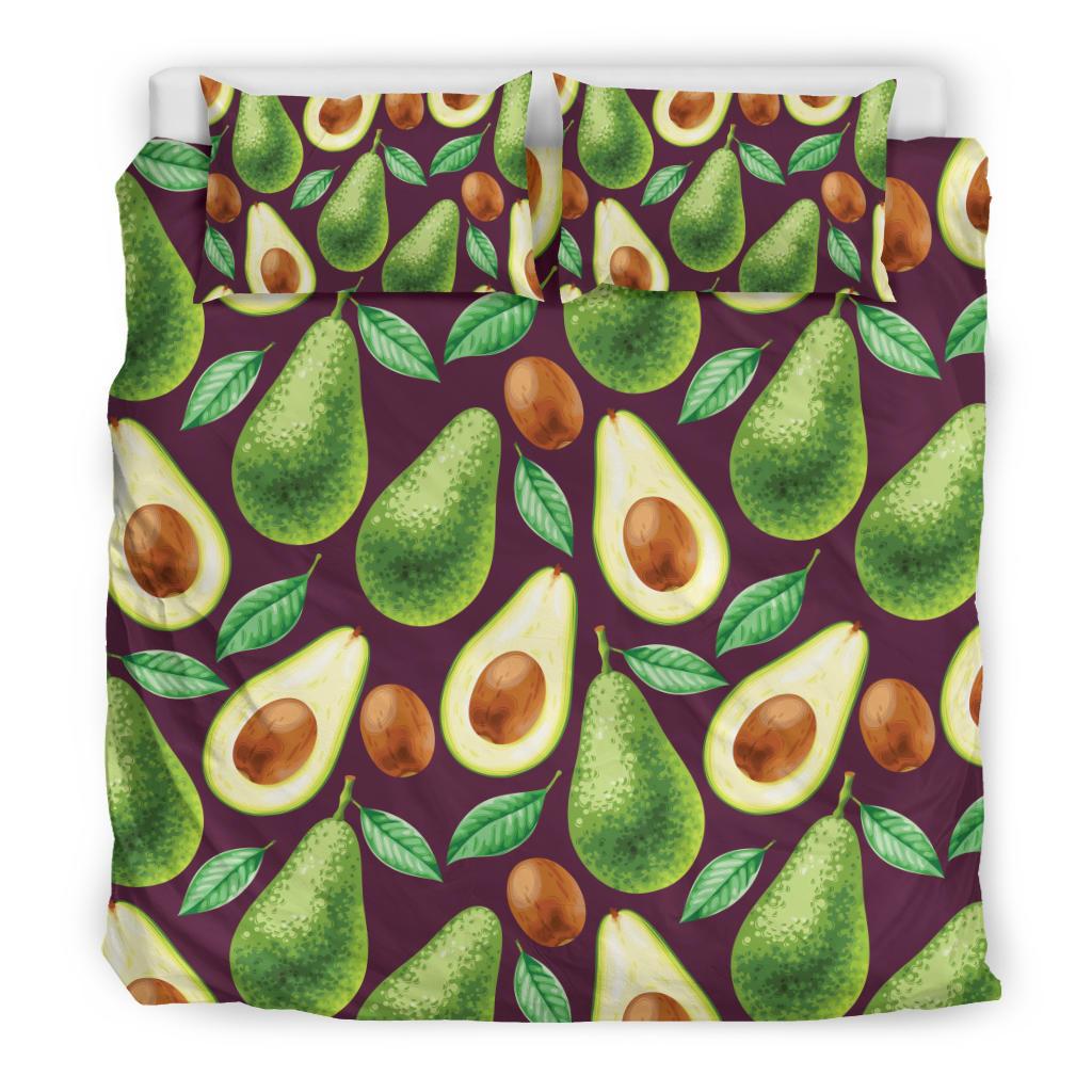 Avocado Pattern Print Design AC08 Duvet Cover Bedding Set-JORJUNE.COM