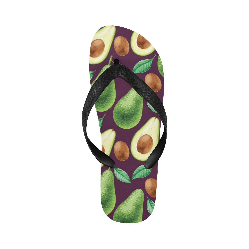 Avocado Pattern Print Design AC08 Flip Flops-JorJune