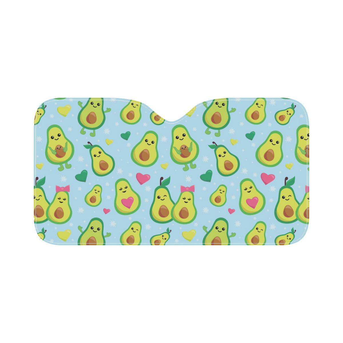 Avocado Pattern Print Design AC09 Car Sun Shade-JorJune