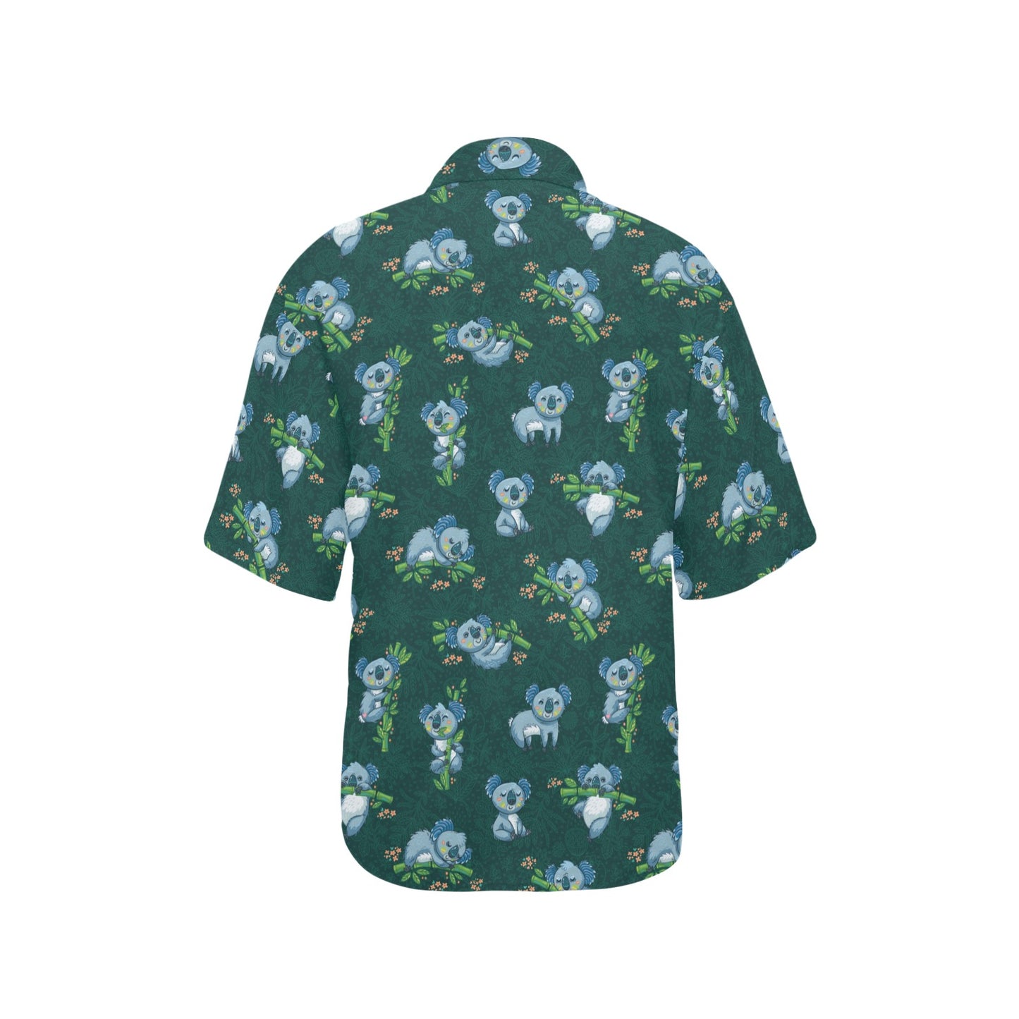 Koala Blue Design Print Women's Hawaiian Shirt