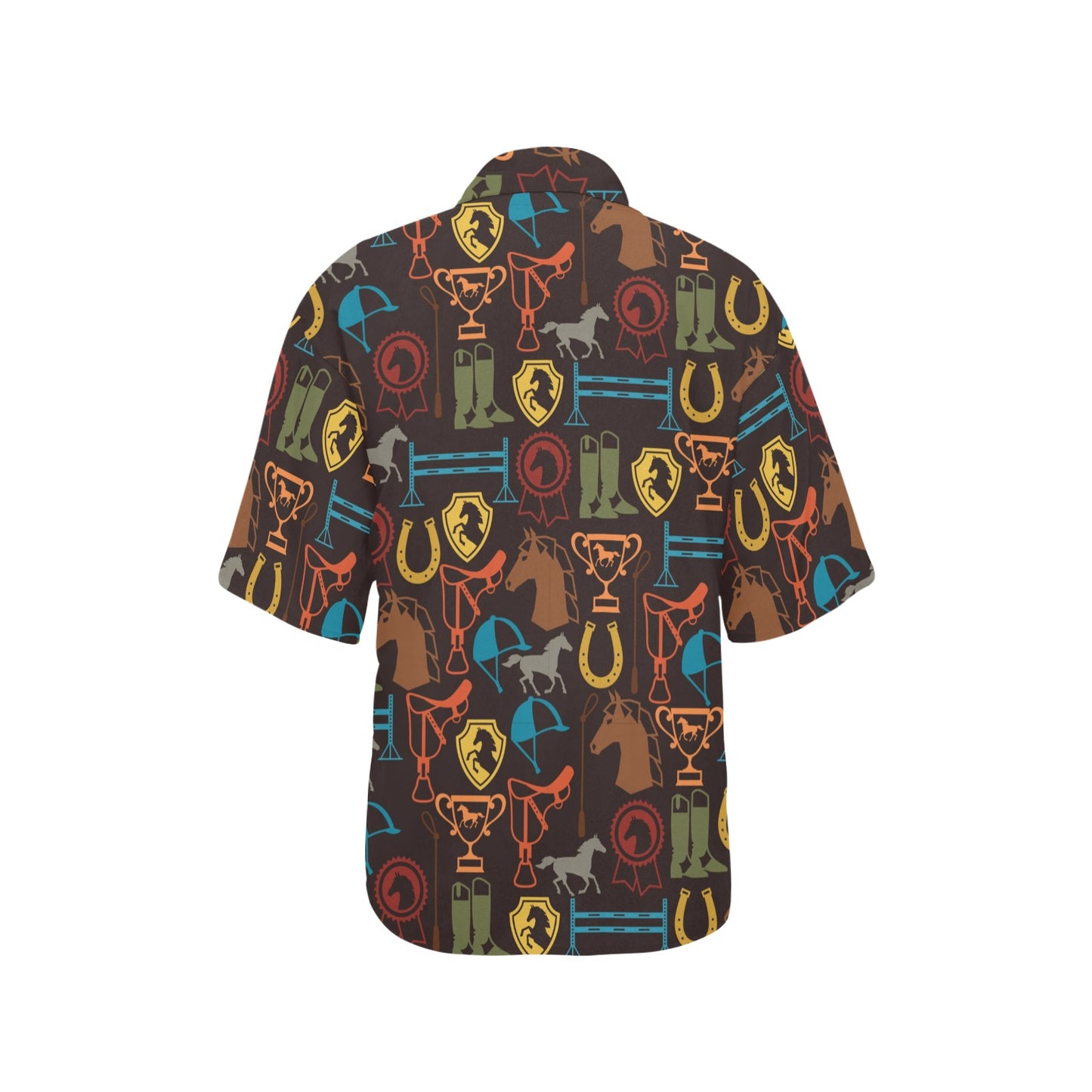 Equestrian Equipment Horse Colorful Women's Hawaiian Shirt