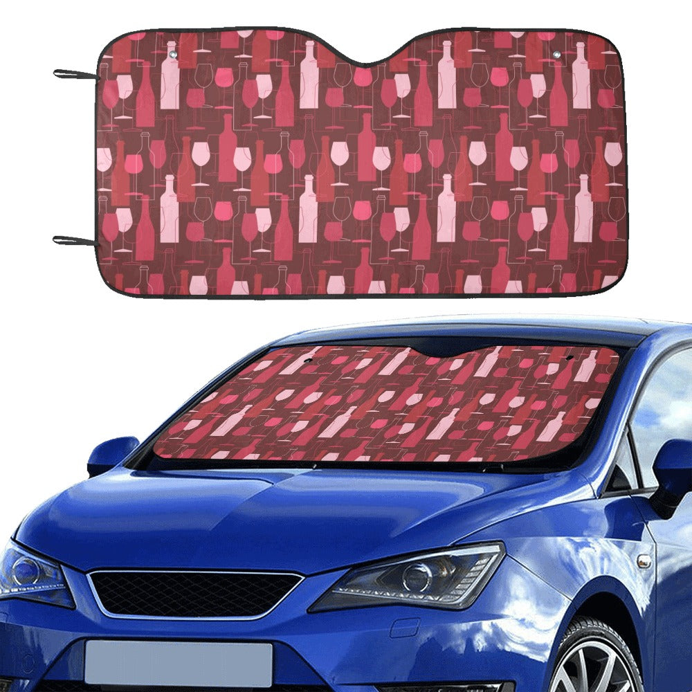 Wine Print Design LKS304 Car front Windshield Sun Shade