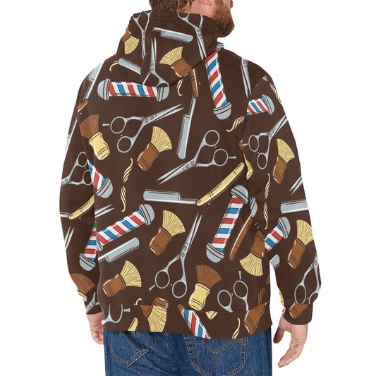 Barber Tools Design Print Pattern JJ001 Men's Pullover Hoodie