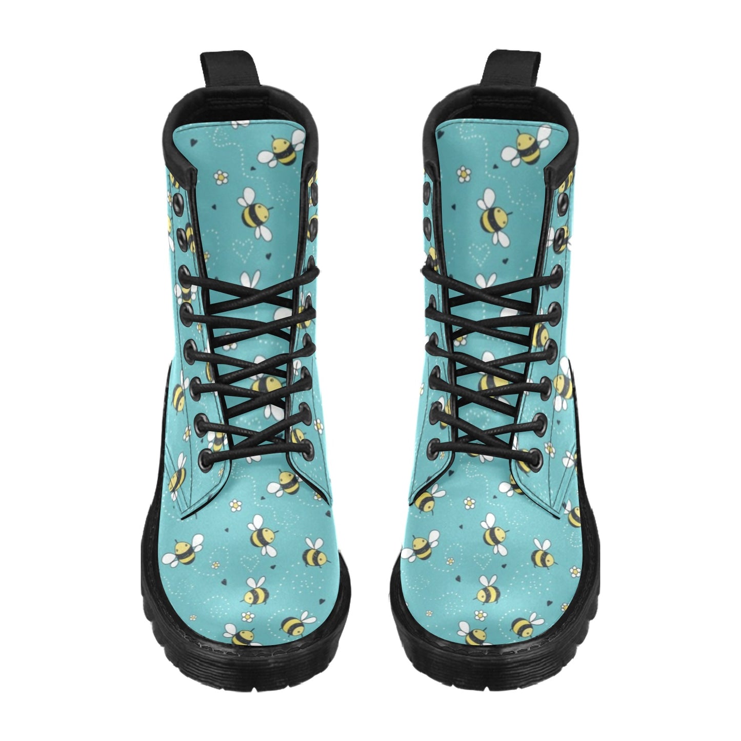 Bee Pattern Print Design BEE02 Women's Boots
