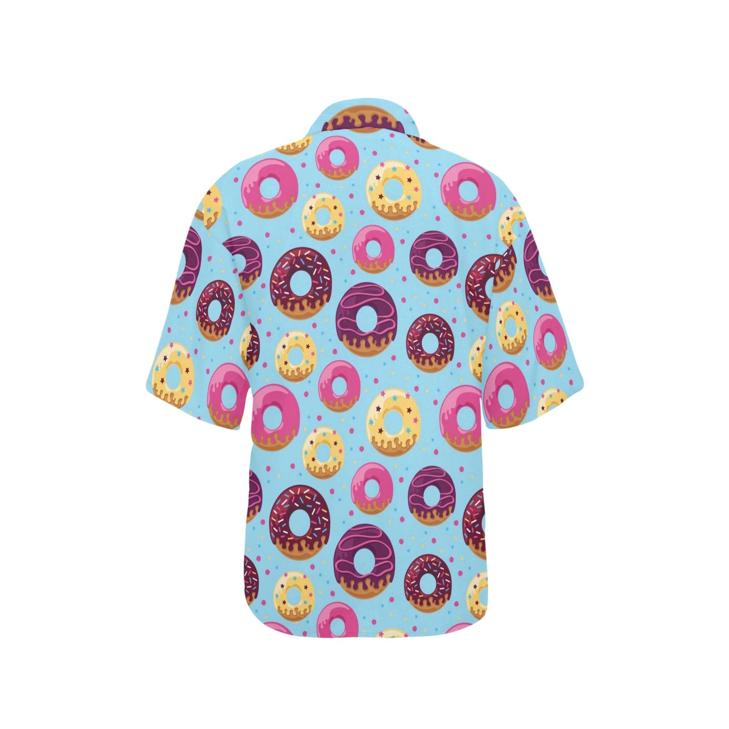 Donut Pattern Print Design DN07 Women's Hawaiian Shirt