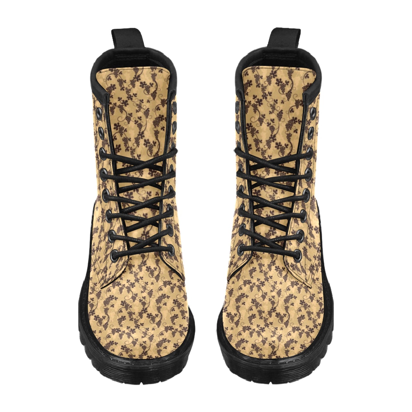 Wine Grape Design Print Women's Boots
