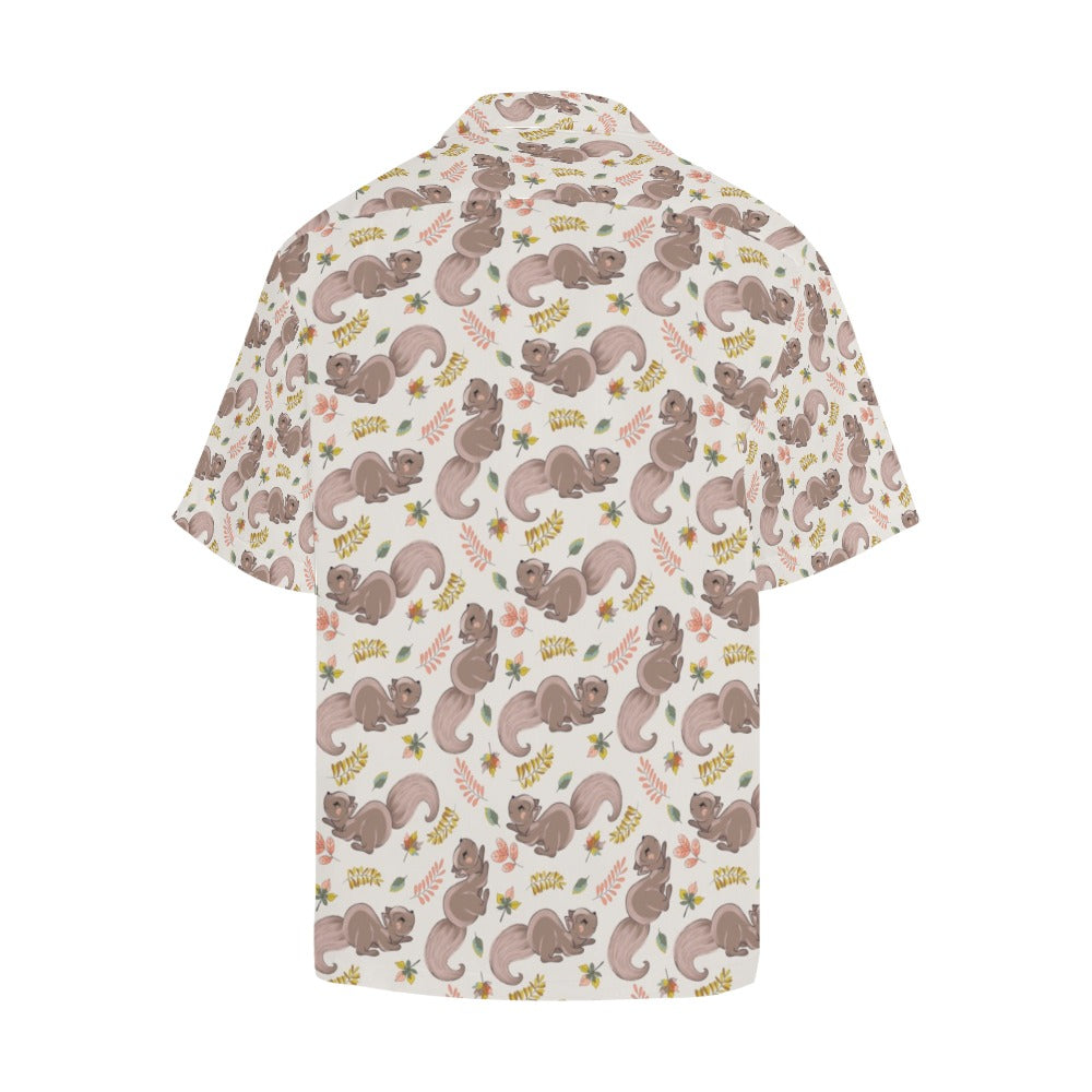 Squirrel Print Design LKS307 Men's Hawaiian Shirt