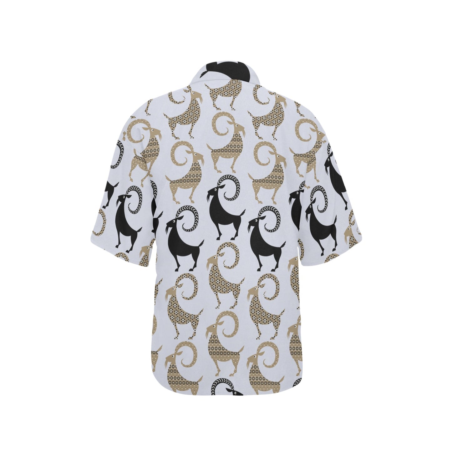 Goat Pattern Print Design 03 Women's Hawaiian Shirt