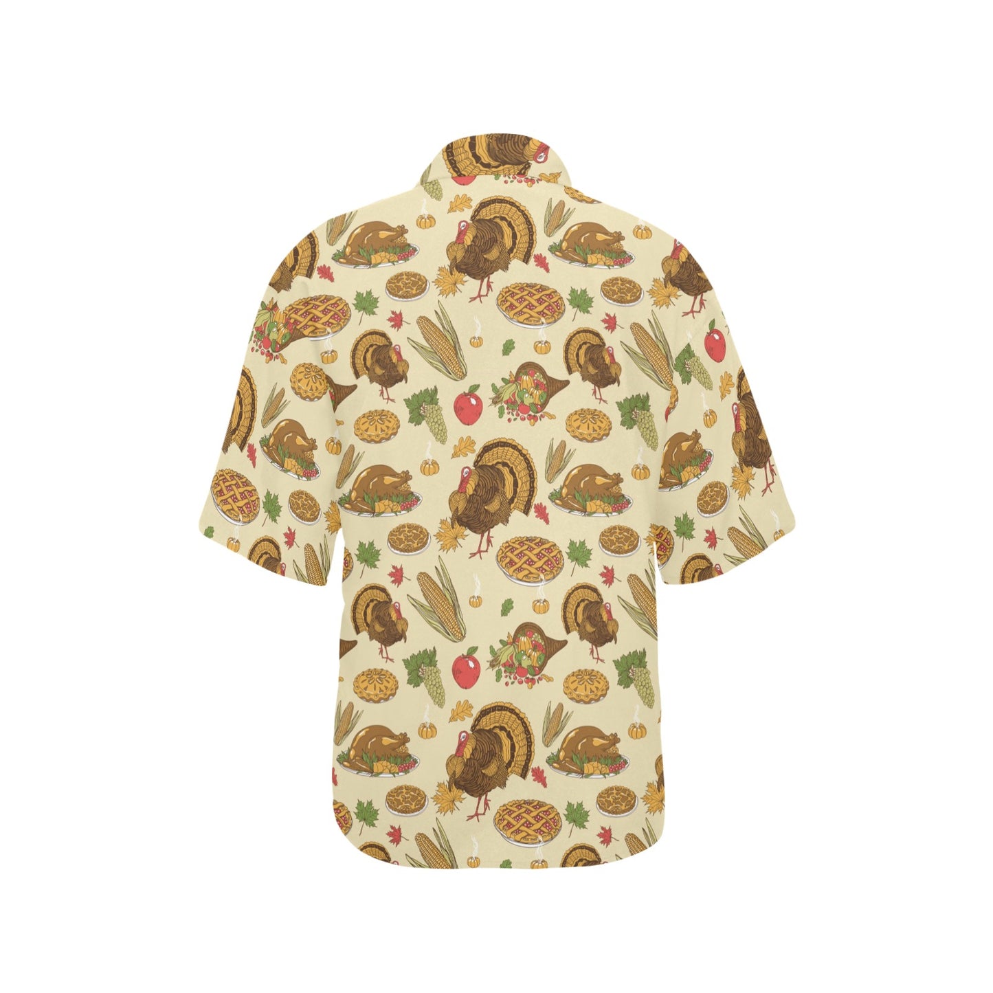 Turkey Pattern Print Design 02 Women's Hawaiian Shirt