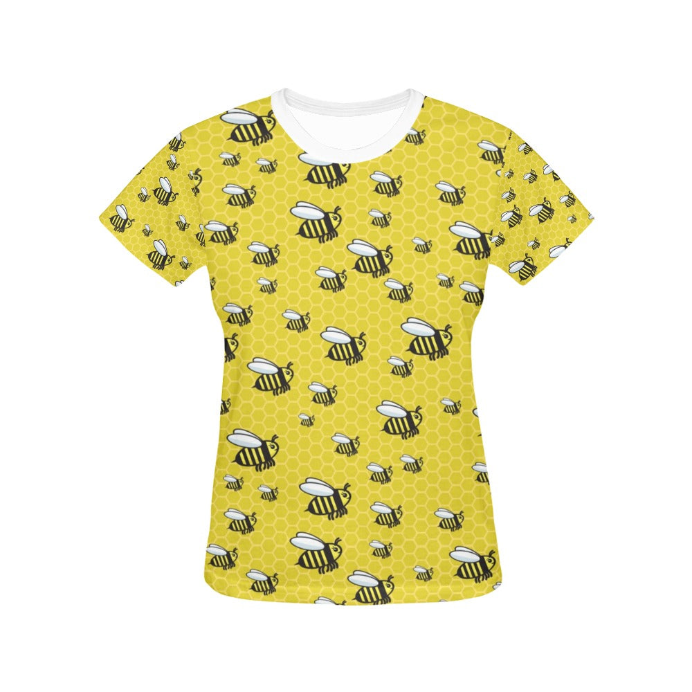 Bee Cute Print Design LKS308 Women's  T-shirt