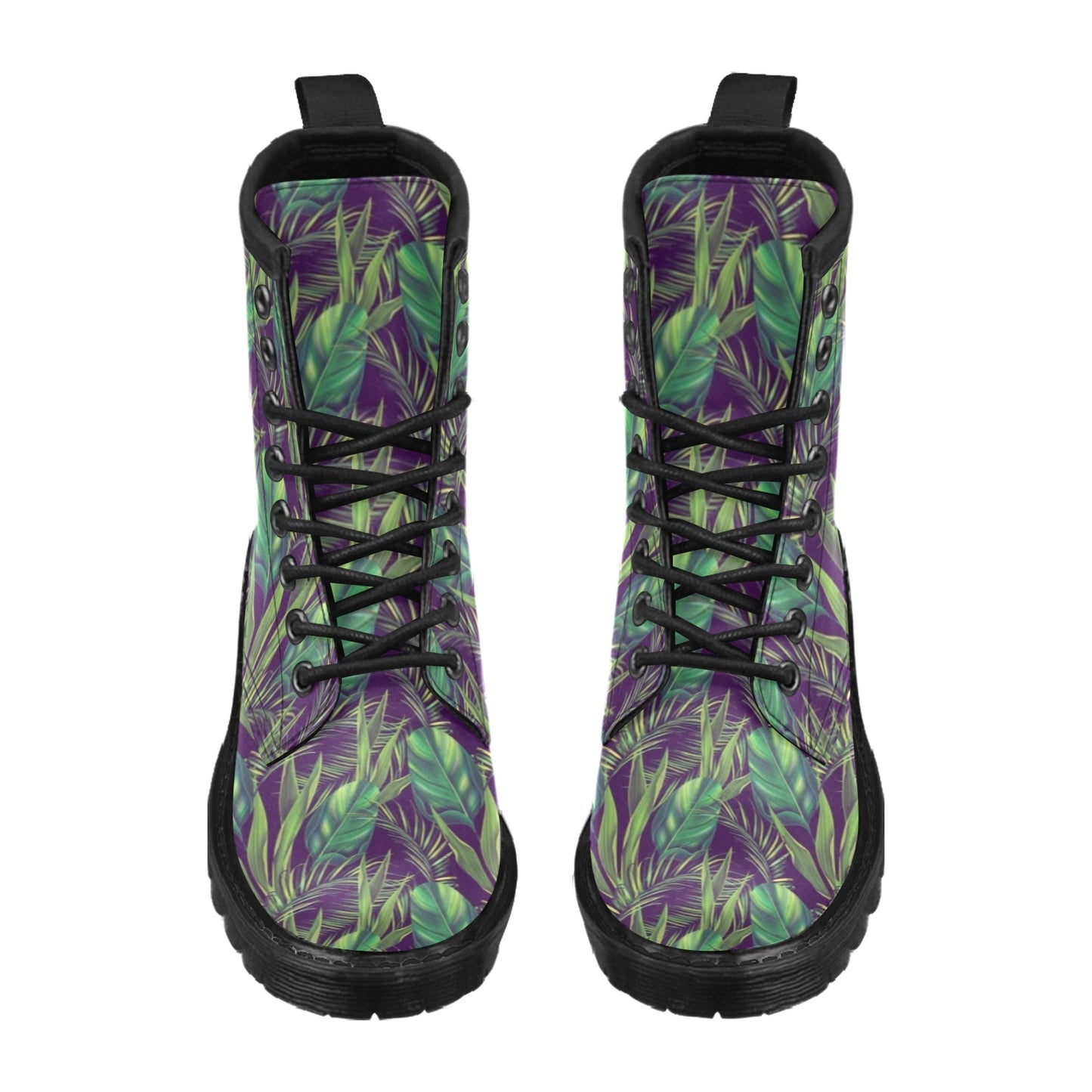 Palm Leaves Pattern Print Design PL03 Women's Boots