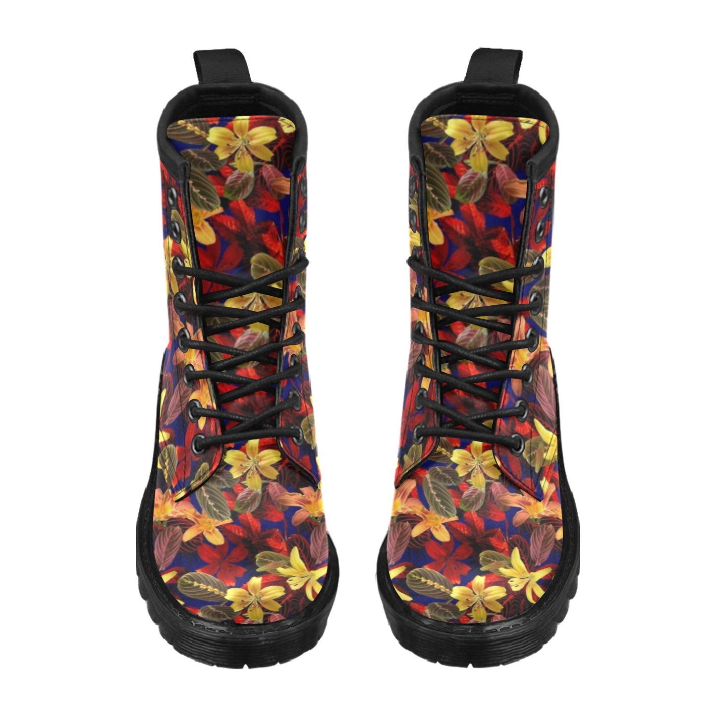 Lily Pattern Print Design LY014 Women's Boots