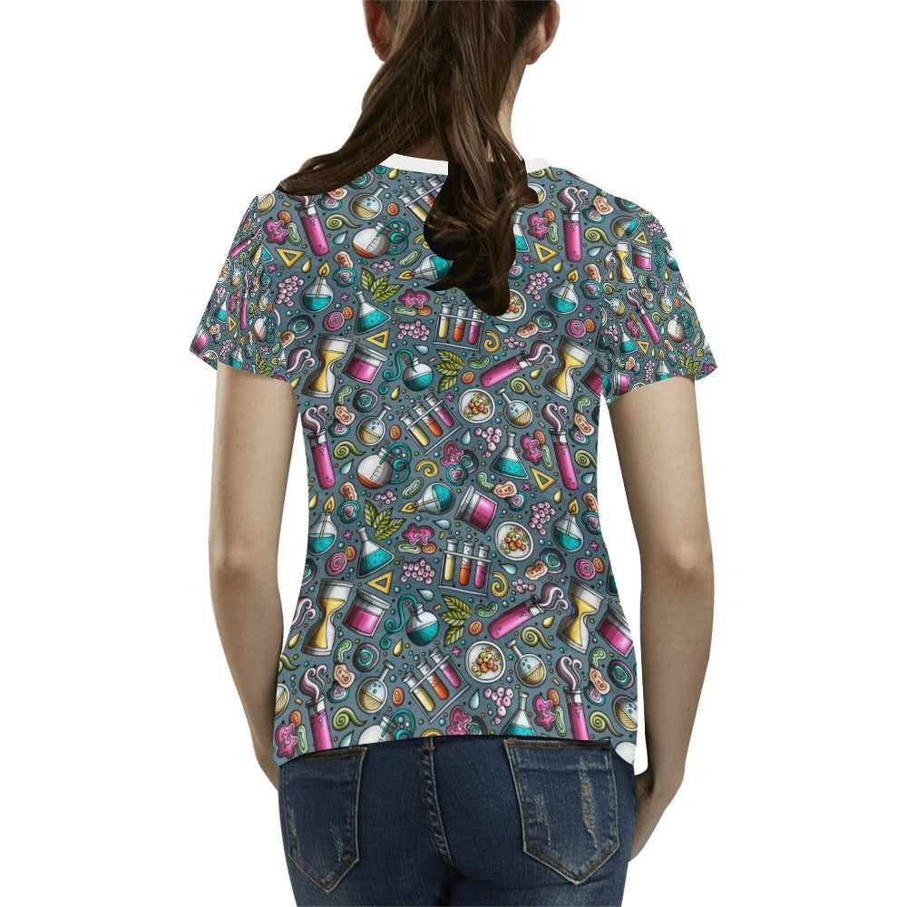 Science Print Design LKS304 Women's T-shirt