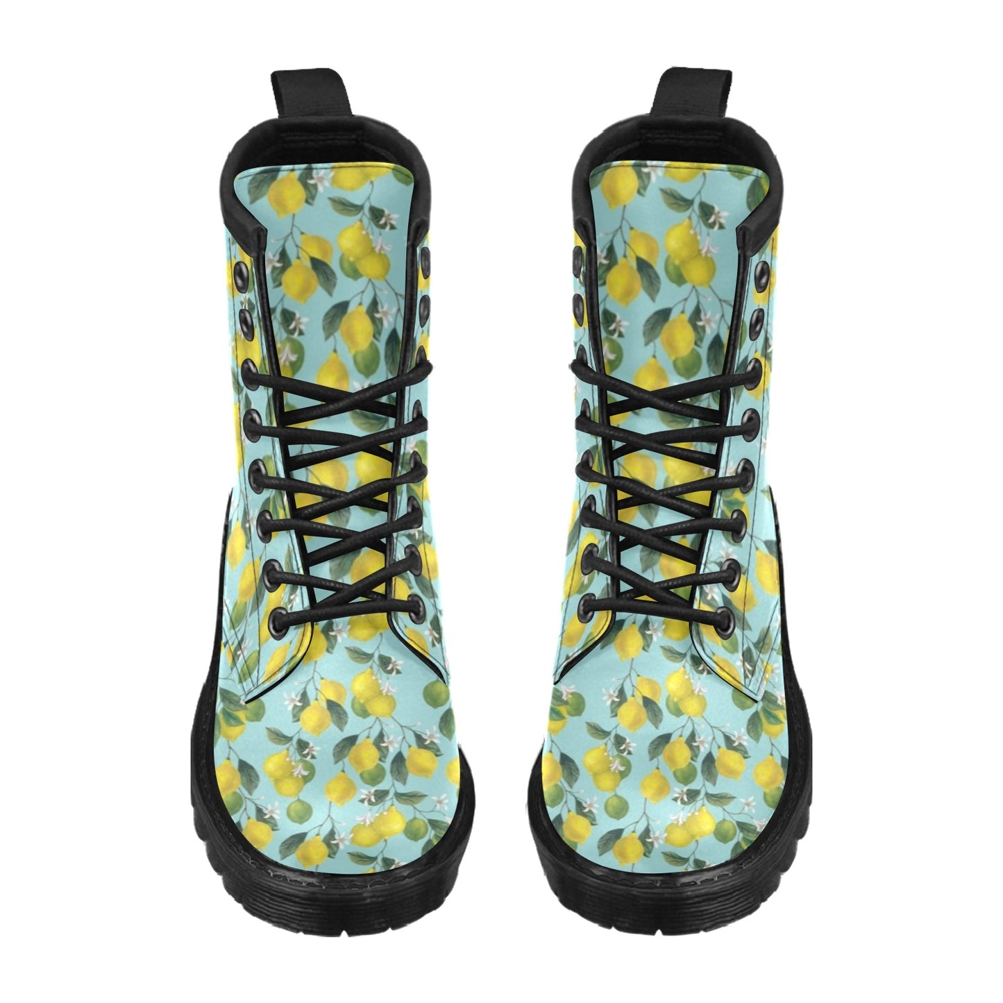 Lemon Pattern Print Design LM05 Women's Boots