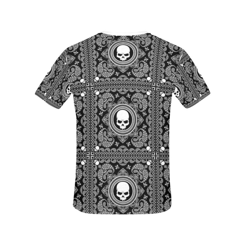 Bandana Skull Print Design LKS303 Women's  T-shirt