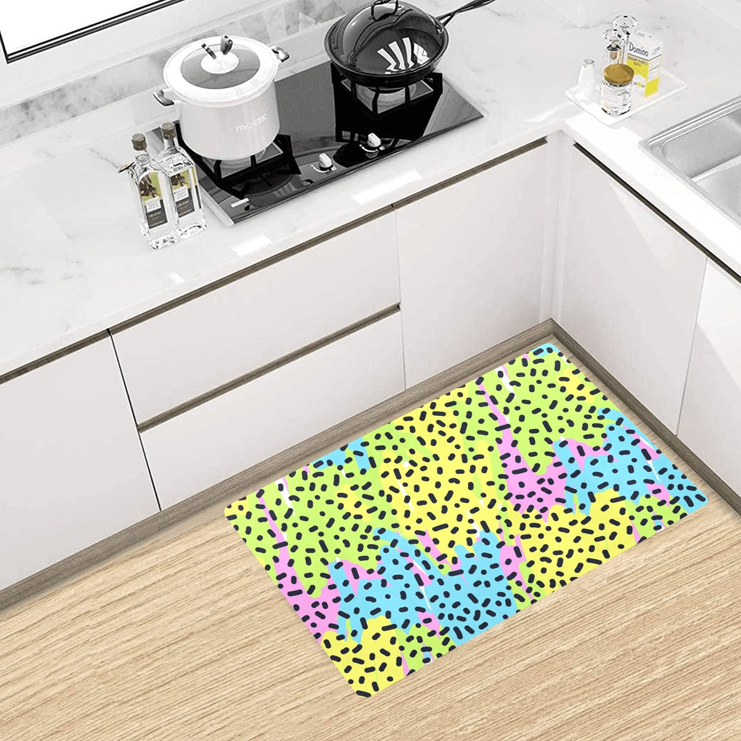 90s Pattern Print Design 2 Kitchen Mat