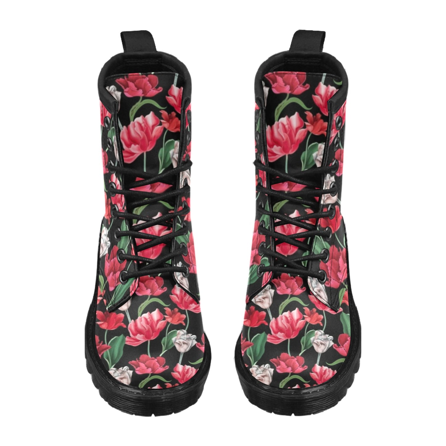 Tulip Pattern Print Design TP08 Women's Boots