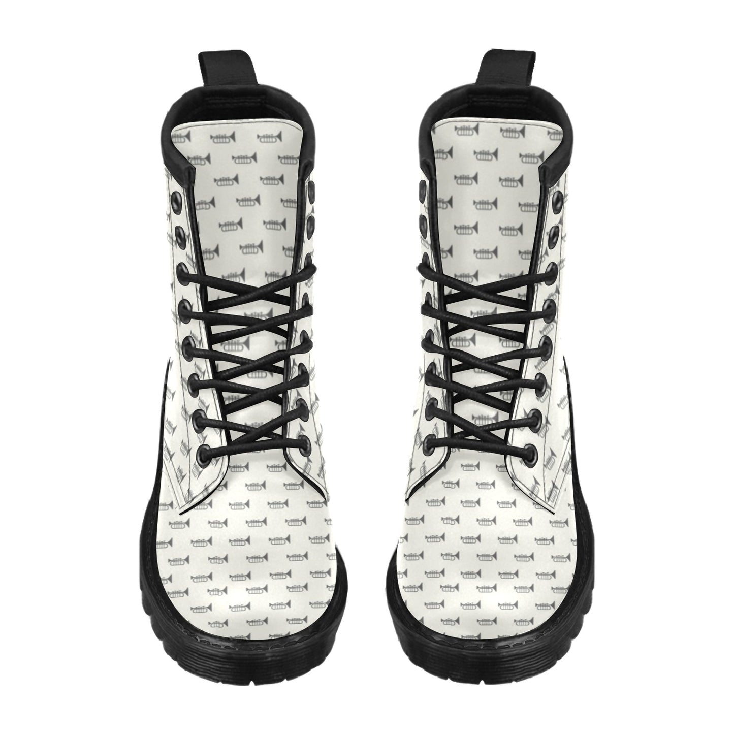 Trumpet Pattern Themed Print Women's Boots