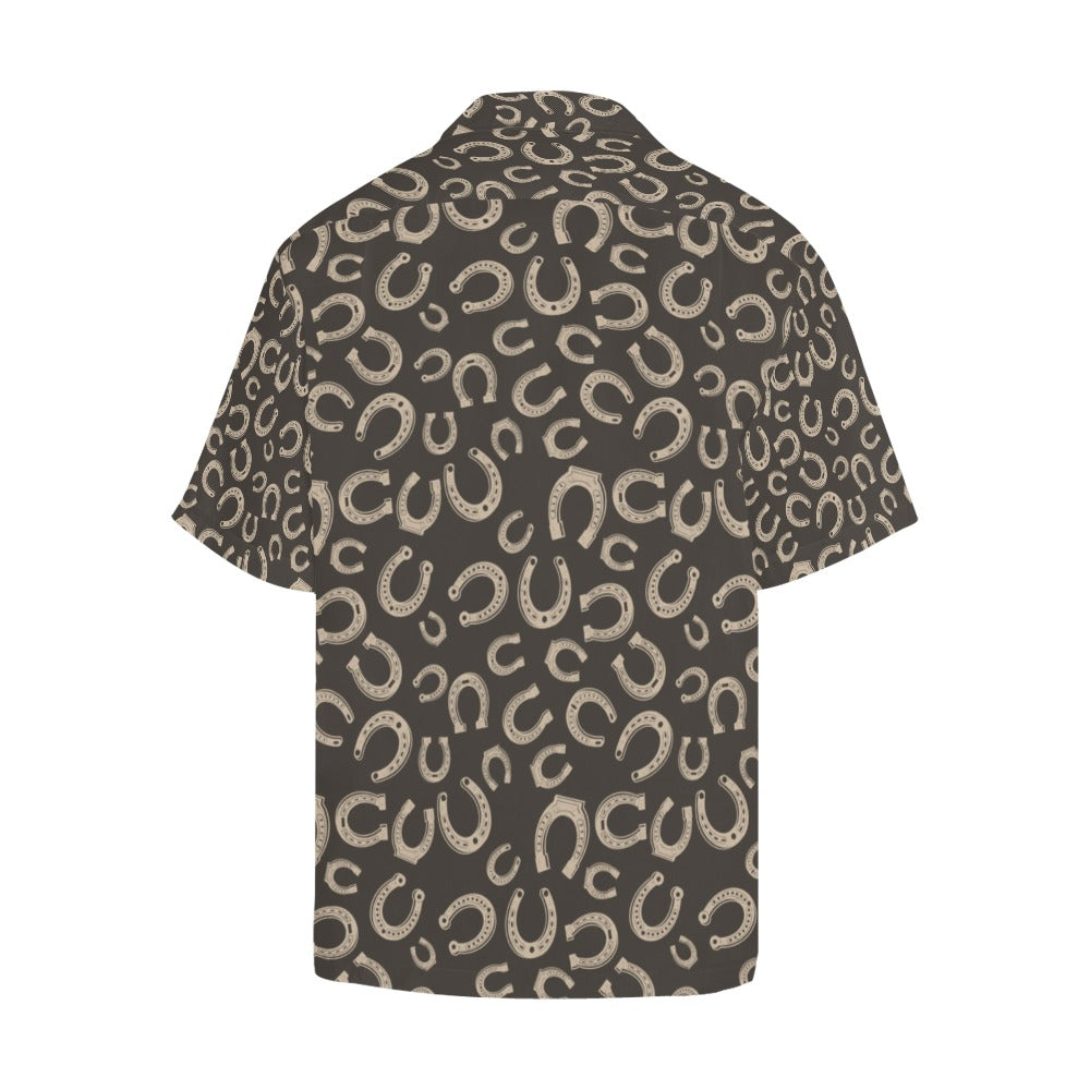 Horseshoe Print Design LKS303 Men's Hawaiian Shirt