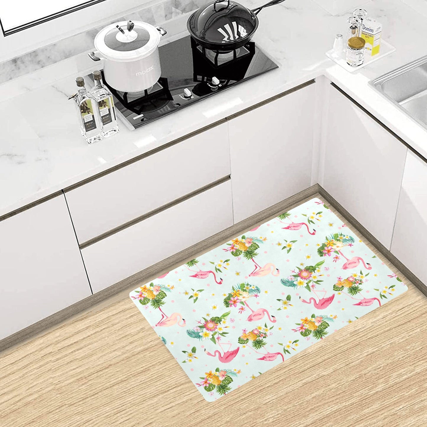 Flamingo Sweet Pattern Kitchen Mat