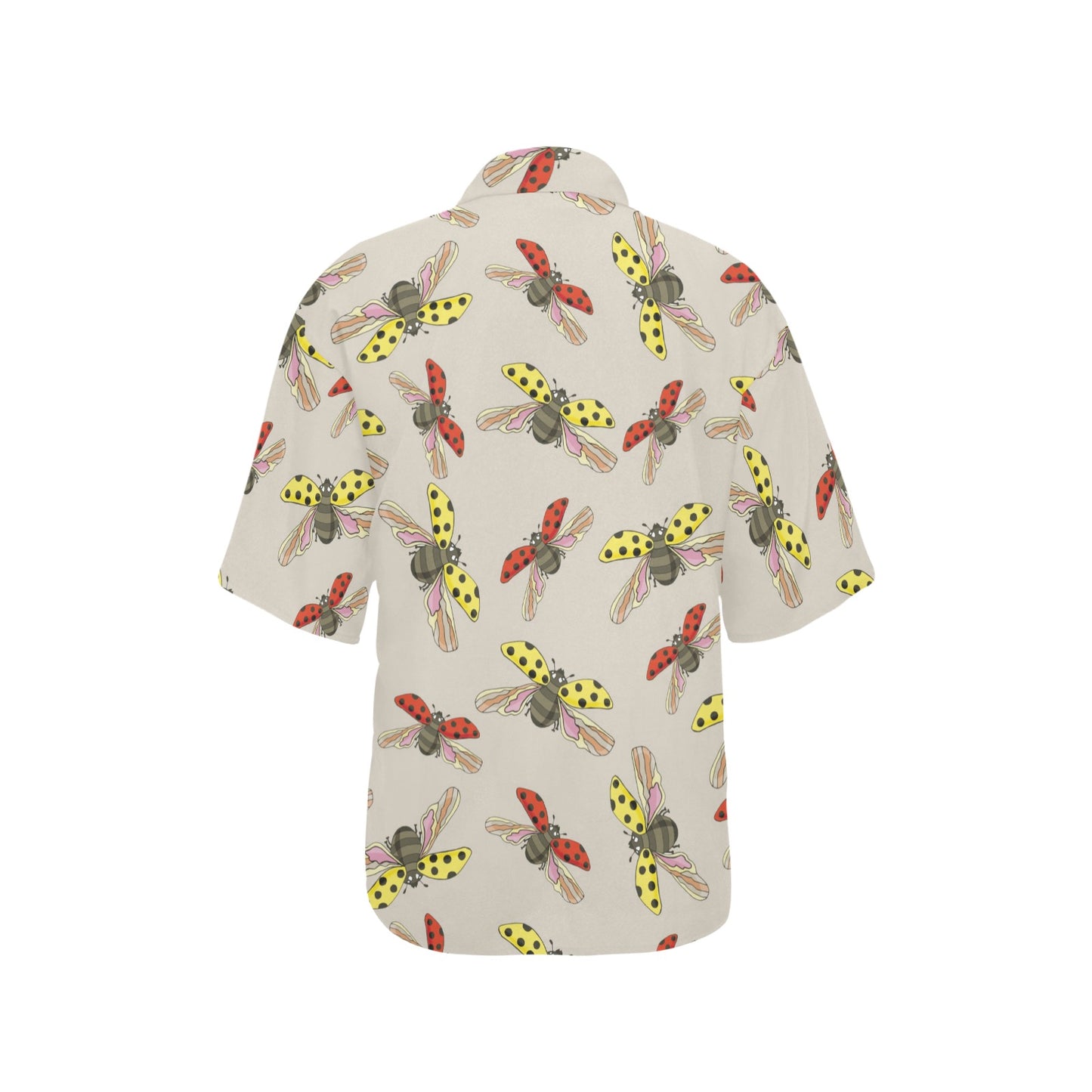 Ladybug Pattern Print Design 04 Women's Hawaiian Shirt