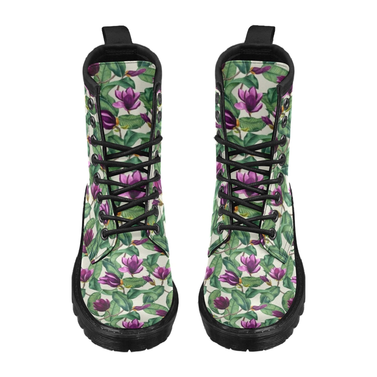 Magnolia Pattern Print Design MAG07 Women's Boots