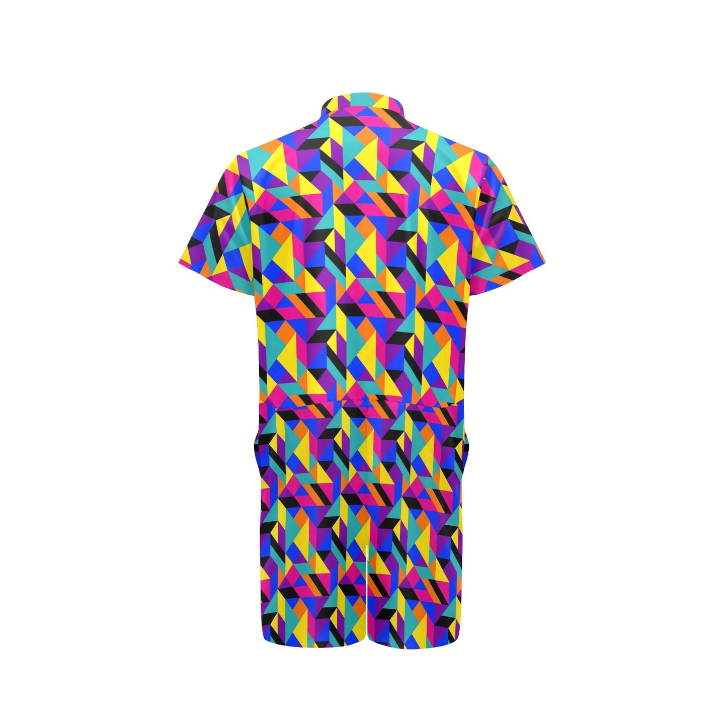 90s Colorful Pattern Print Design 1 Men's Romper