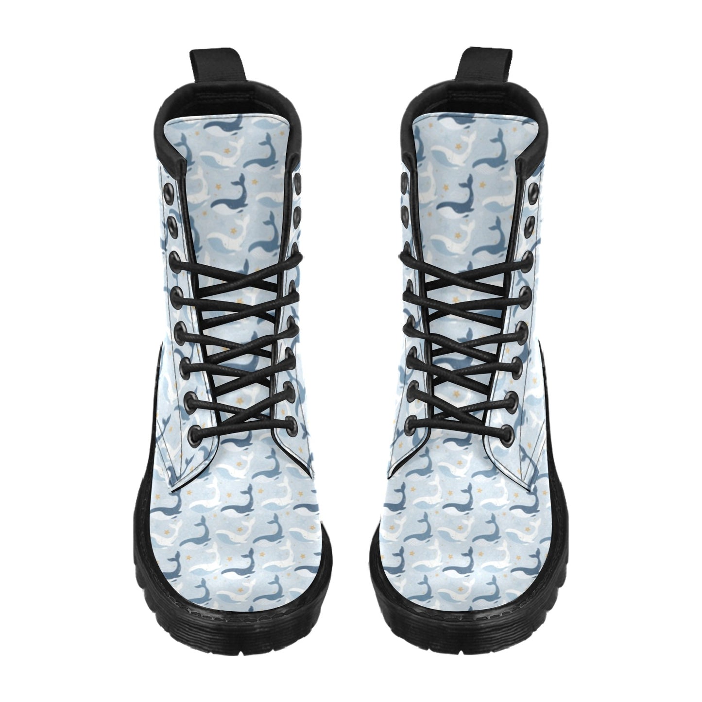 Whale Print Design LKS305 Women's Boots