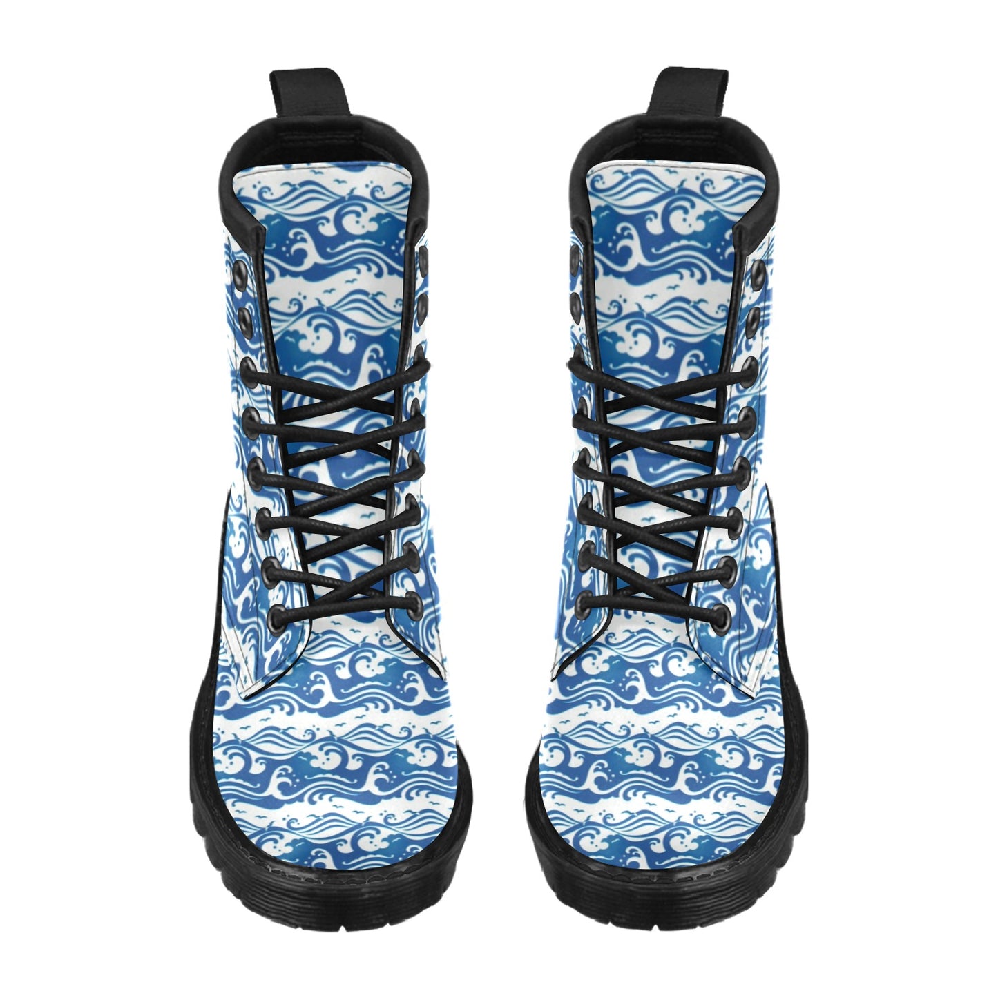 Wave Print Design LKS303 Women's Boots
