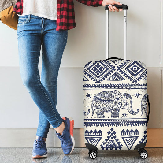 Baby Elephant Aztec Luggage Cover Protector
