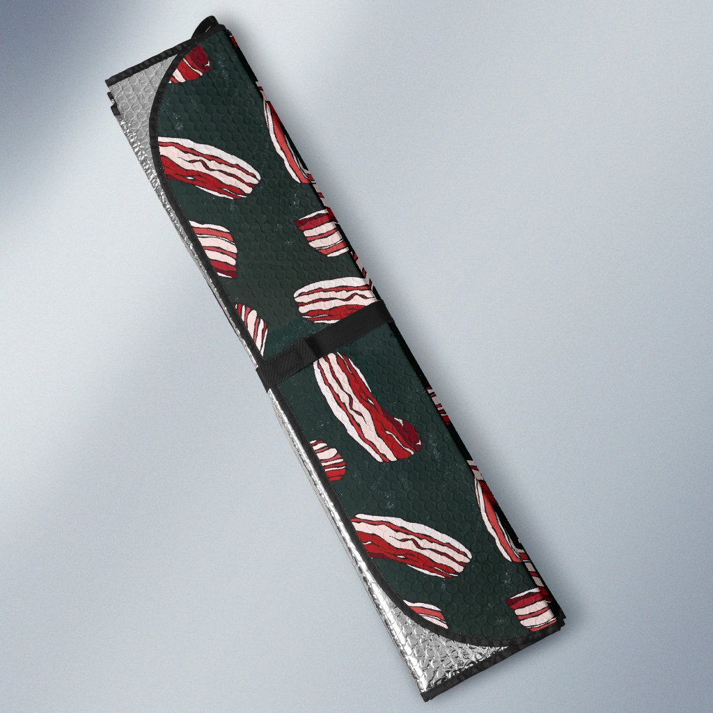 Bacon Pattern Print Design 02 Car Sun Shade-JORJUNE.COM