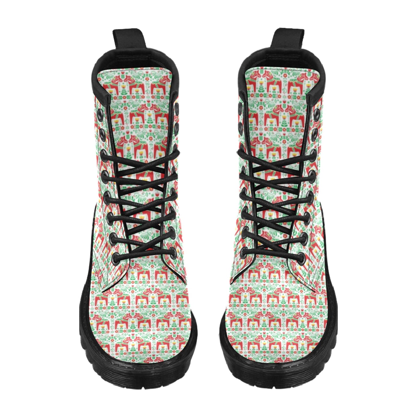 Swedish Dala Style Pattern Women's Boots