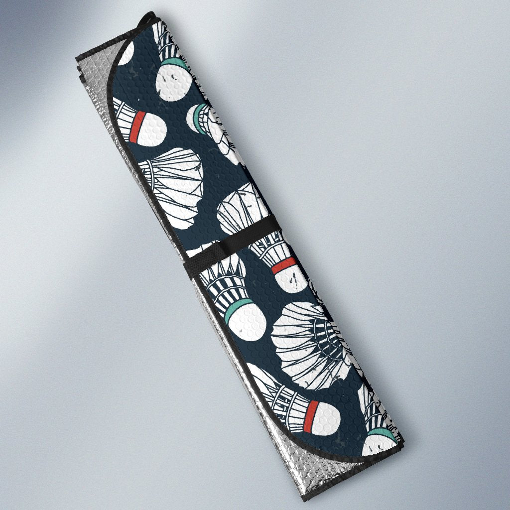 Badminton Ball Pattern Print Design 01 Car Sun Shade-JORJUNE.COM