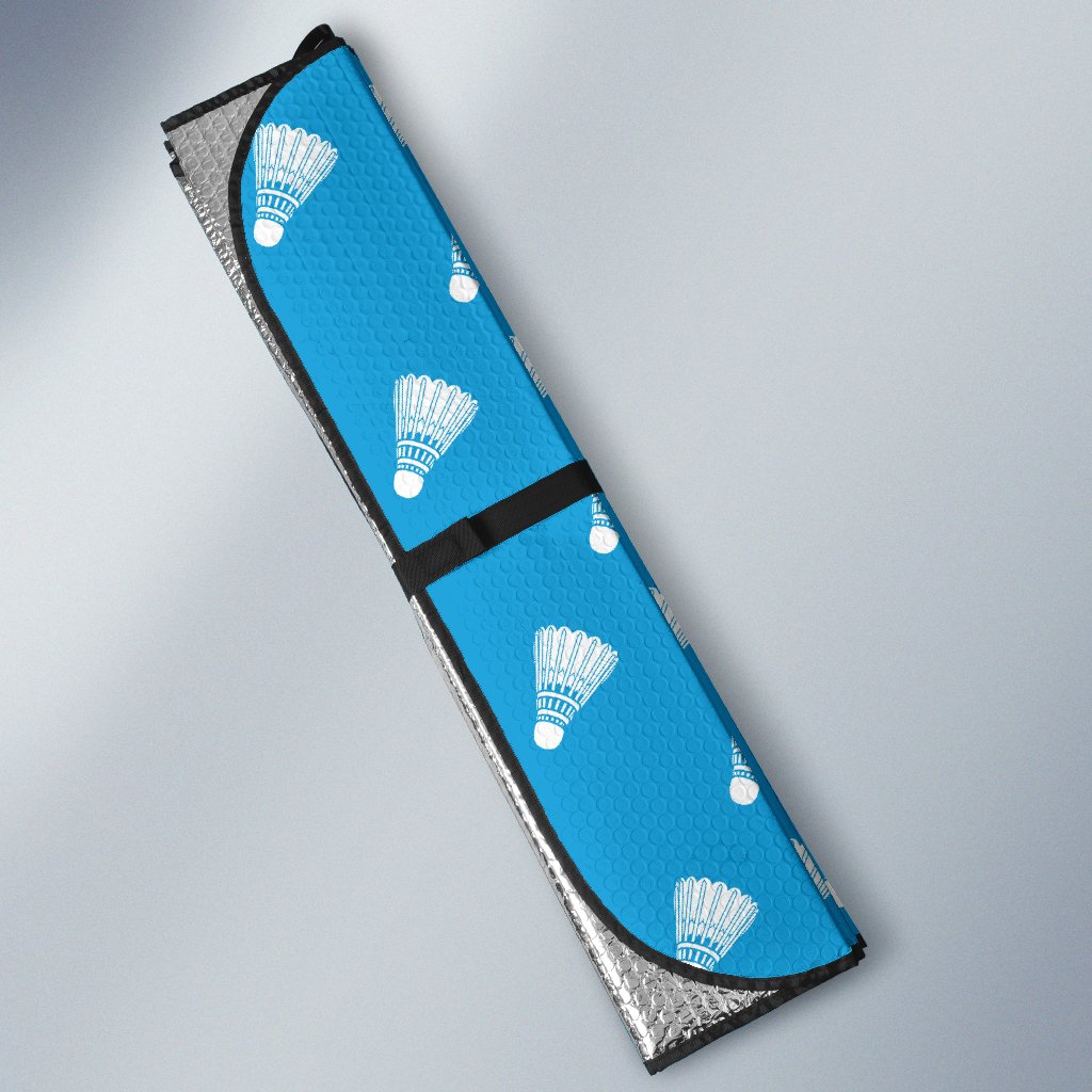 Badminton Ball Pattern Print Design 08 Car Sun Shade-JORJUNE.COM