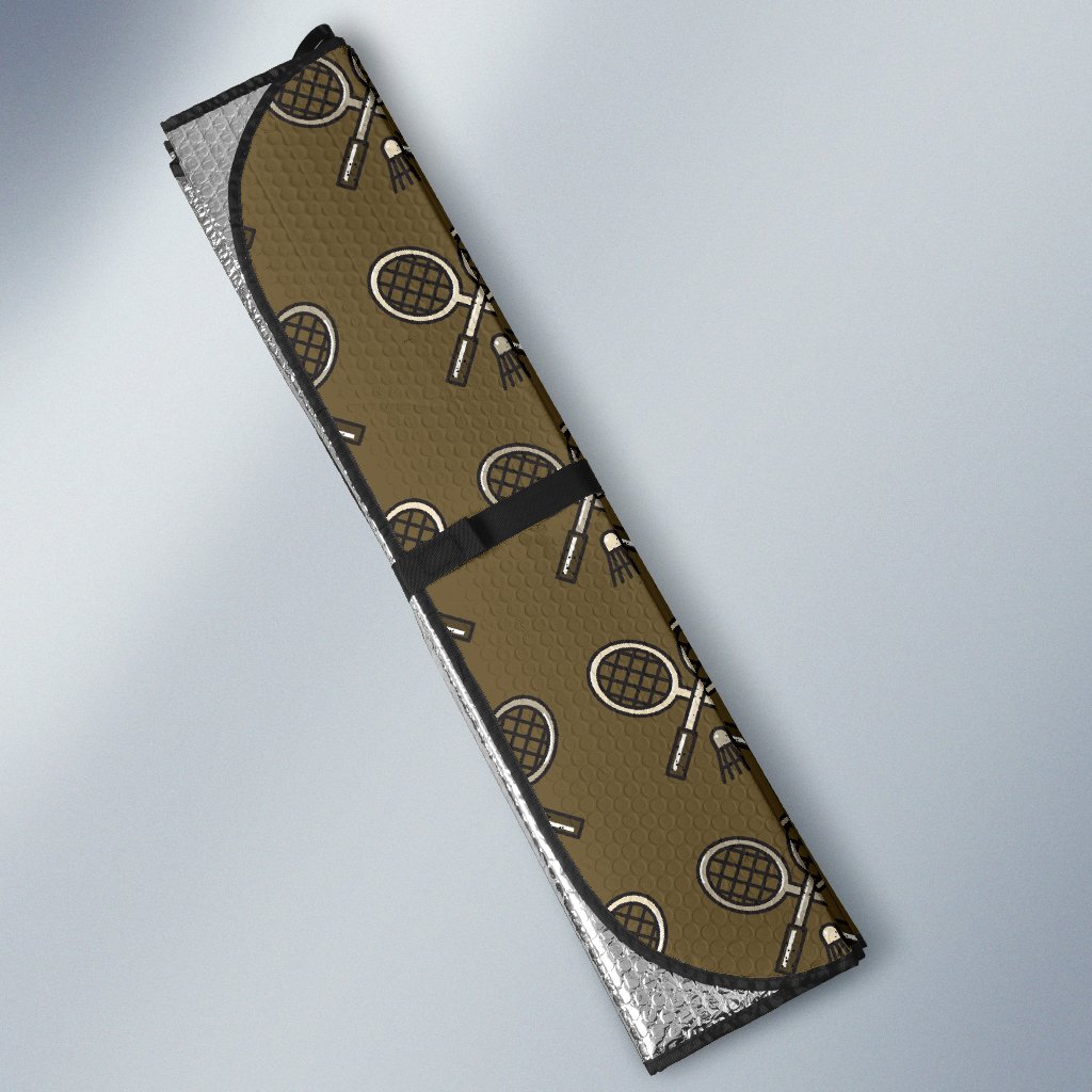 Badminton Pattern Print Design 07 Car Sun Shade-JORJUNE.COM