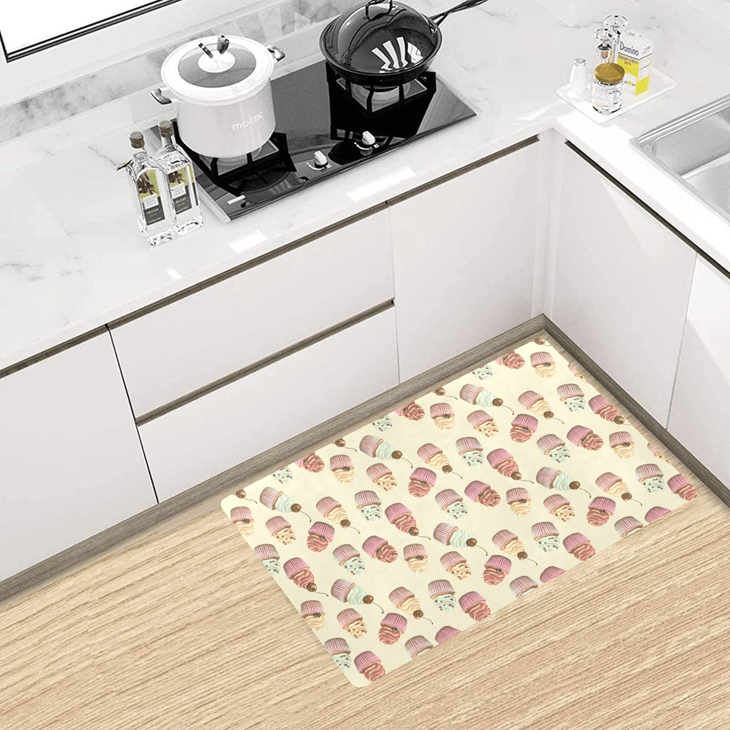 Cupcake Pattern Print Design 04 Kitchen Mat