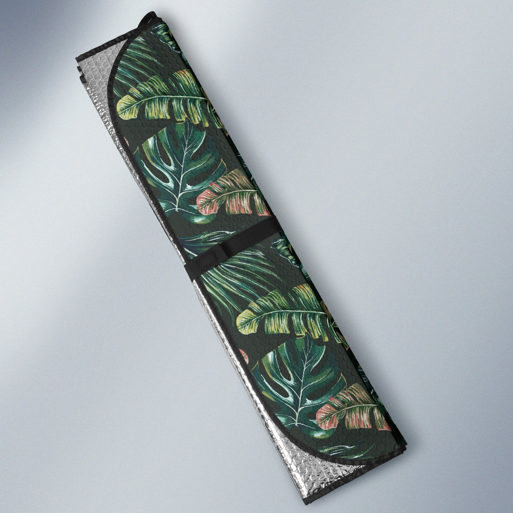 Banana Leaf Pattern Print Design 05 Car Sun Shade-JORJUNE.COM