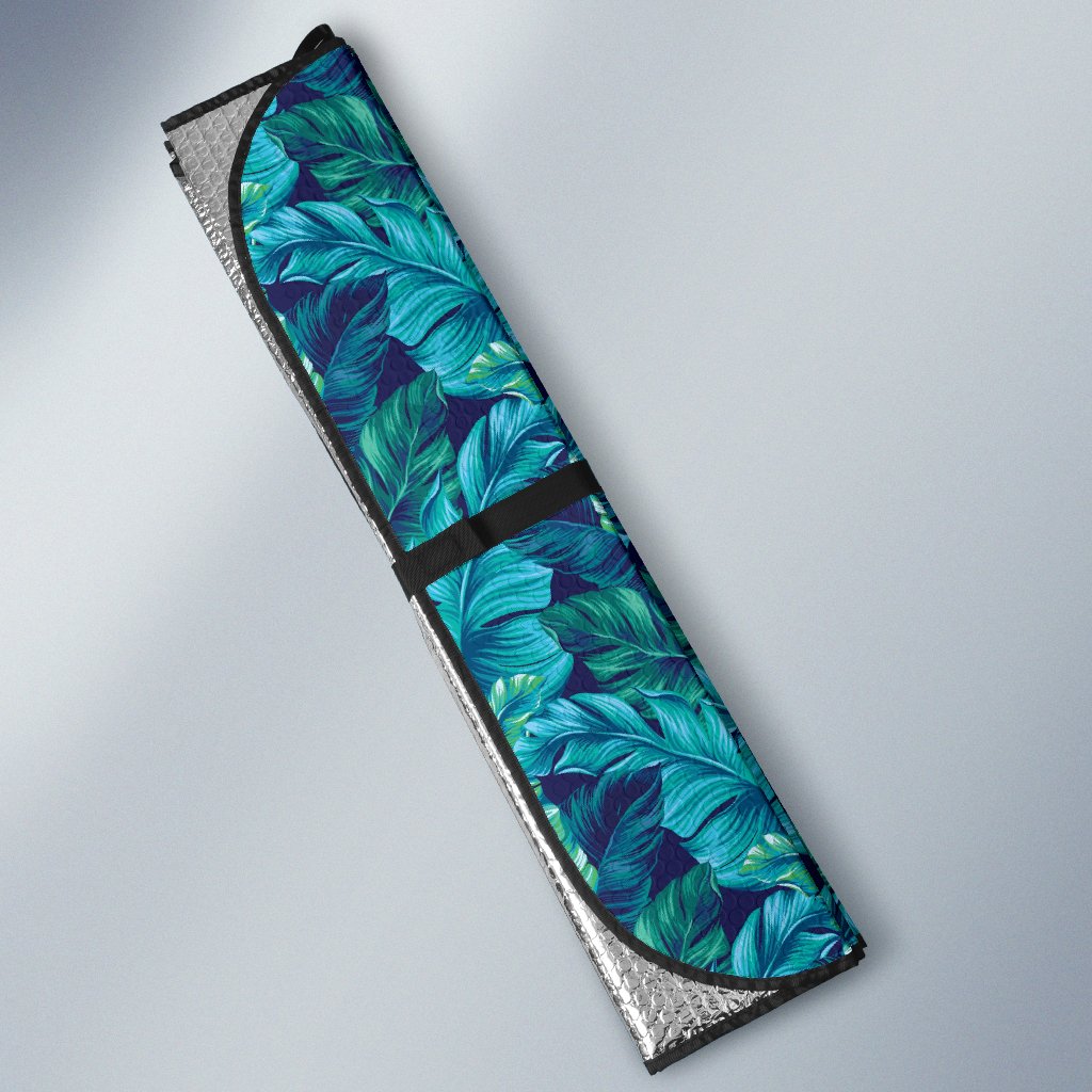 Banana Leaf Pattern Print Design 06 Car Sun Shade-JORJUNE.COM