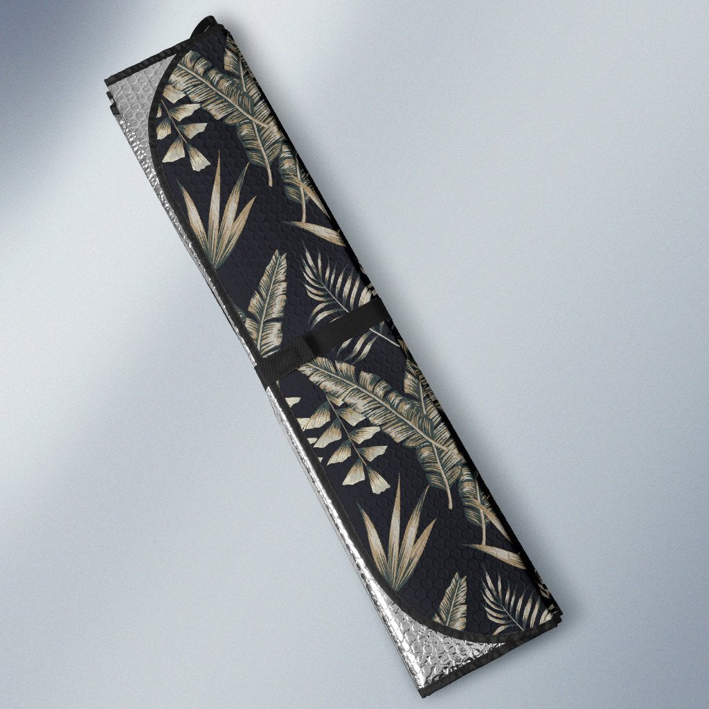 Banana Leaf Pattern Print Design 07 Car Sun Shade-JORJUNE.COM
