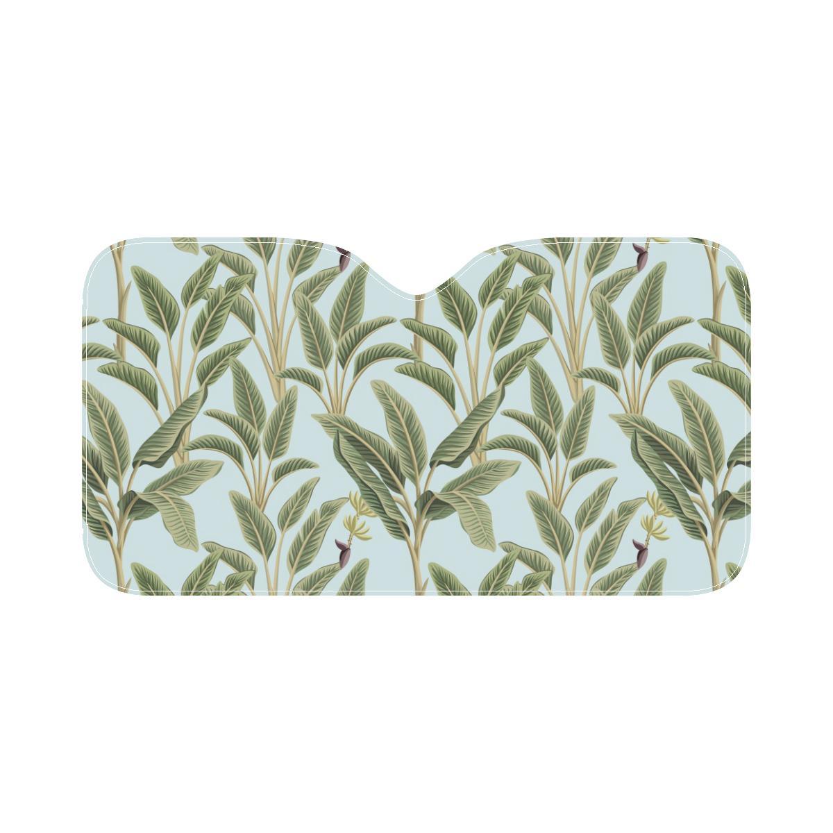 Banana Leaf Pattern Print Design BL03 Car Sun Shade-JorJune