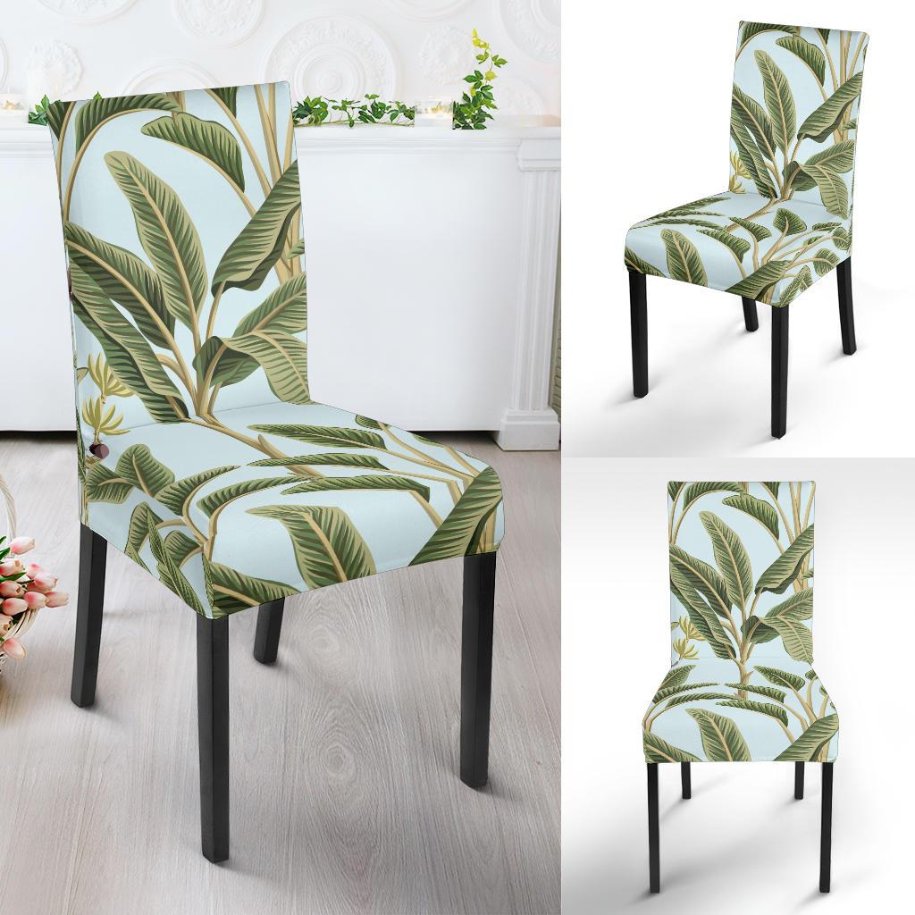 Banana Leaf Pattern Print Design BL03 Dining Chair Slipcover-JORJUNE.COM