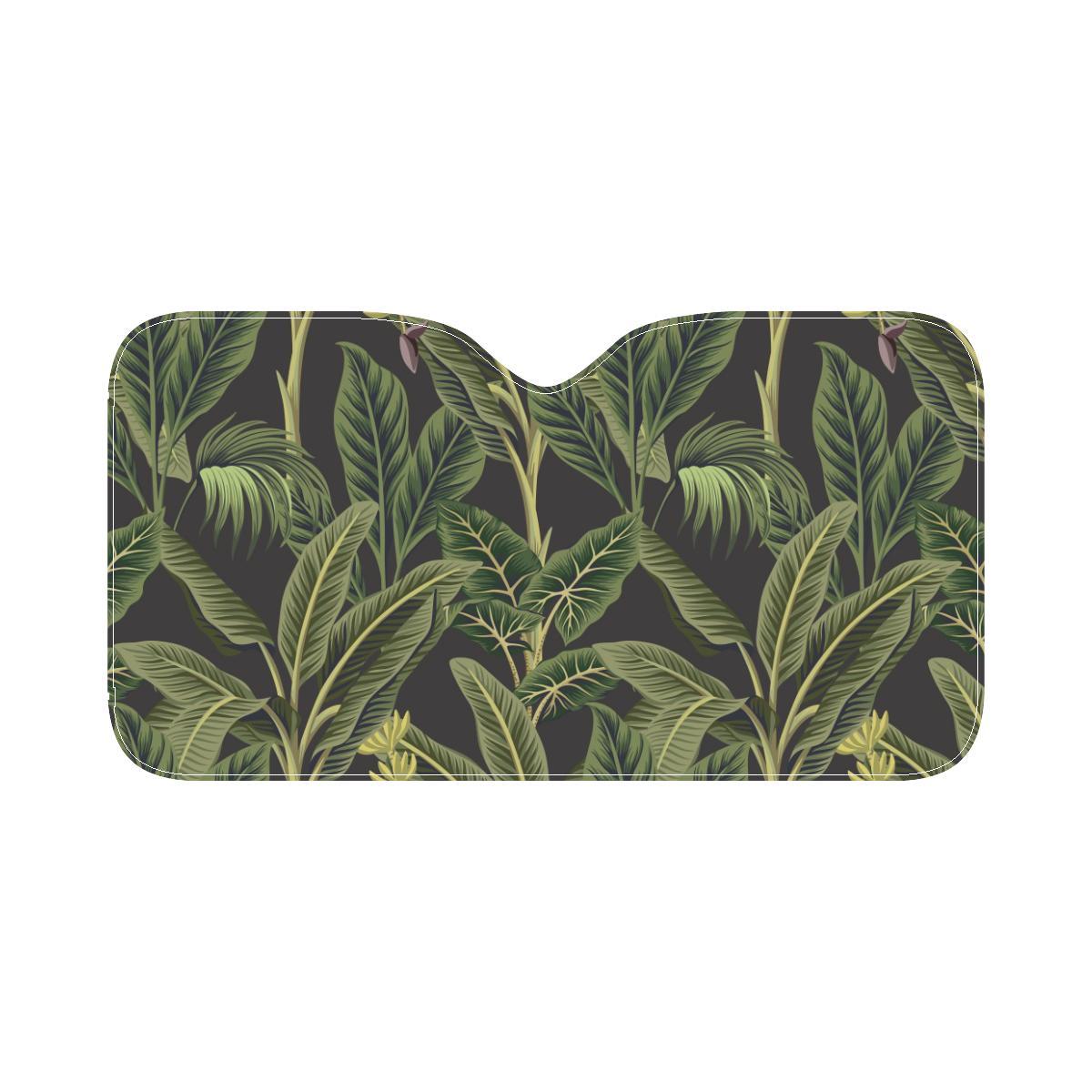 Banana Leaf Pattern Print Design BL04 Car Sun Shade-JorJune