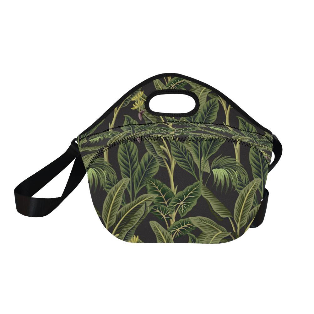 Banana Leaf Pattern Print Design BL04 Neoprene Lunch Bag-JorJune