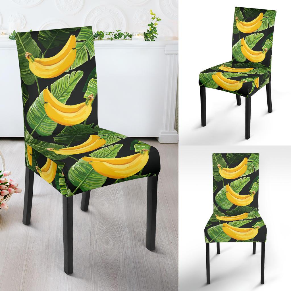 Banana Pattern Print Design BA01 Dining Chair Slipcover-JORJUNE.COM