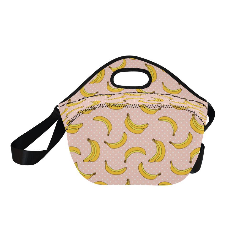 Banana Pattern Print Design BA06 Neoprene Lunch Bag-JorJune