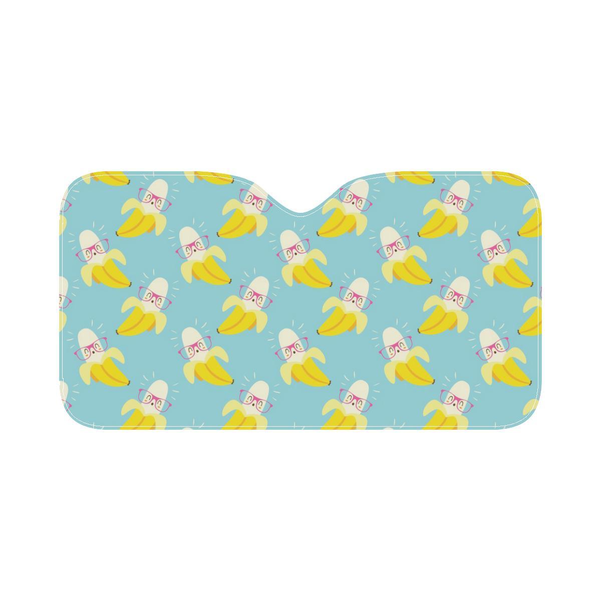 Banana Pattern Print Design BA07 Car Sun Shade-JorJune