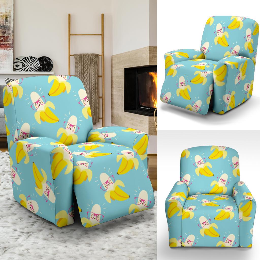 Banana Pattern Print Design BA07 Recliner Slipcover-JORJUNE.COM