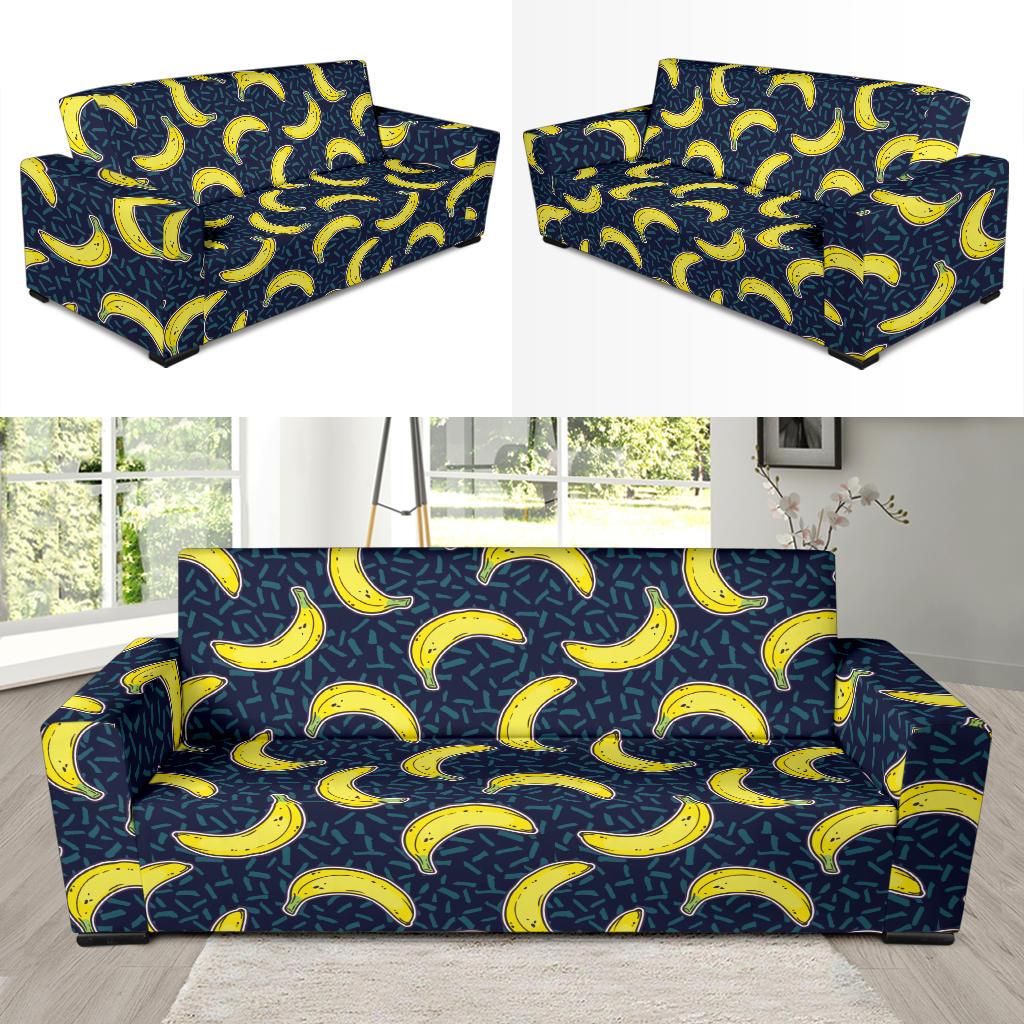 Banana Pattern Print Design BA09 Sofa Slipcover-JORJUNE.COM