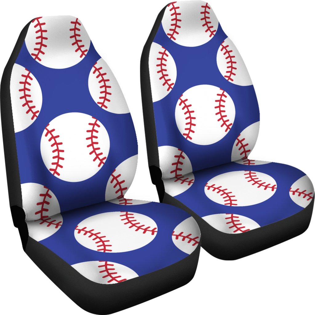 Baseball Blue Background Universal Fit Car Seat Covers